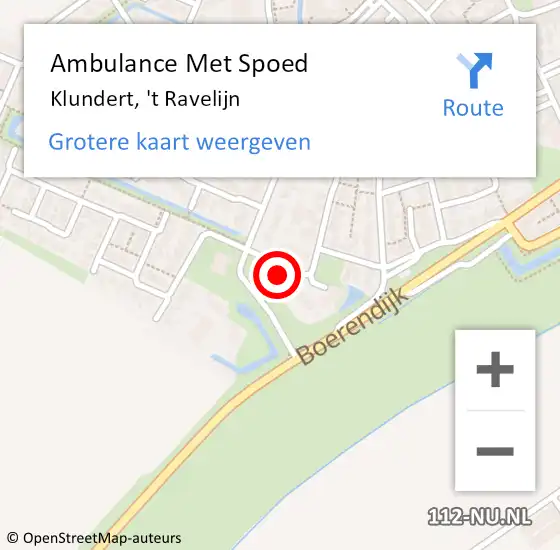 Locatie op kaart van de 112 melding: Ambulance Met Spoed Naar Klundert, 't Ravelijn op 18 september 2016 14:45