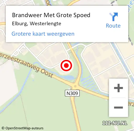 Locatie op kaart van de 112 melding: Brandweer Met Grote Spoed Naar Elburg, Westerlengte op 18 september 2016 15:53