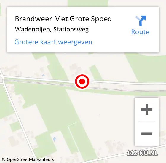 Locatie op kaart van de 112 melding: Brandweer Met Grote Spoed Naar Wadenoijen, Stationsweg op 19 september 2016 14:32