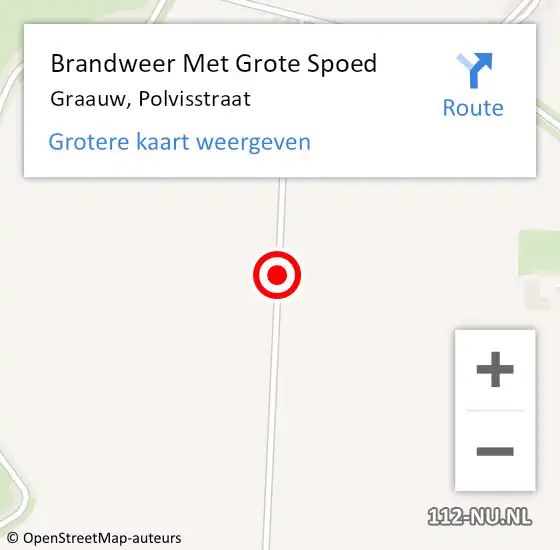 Locatie op kaart van de 112 melding: Brandweer Met Grote Spoed Naar Graauw, Polvisstraat op 19 september 2016 19:30