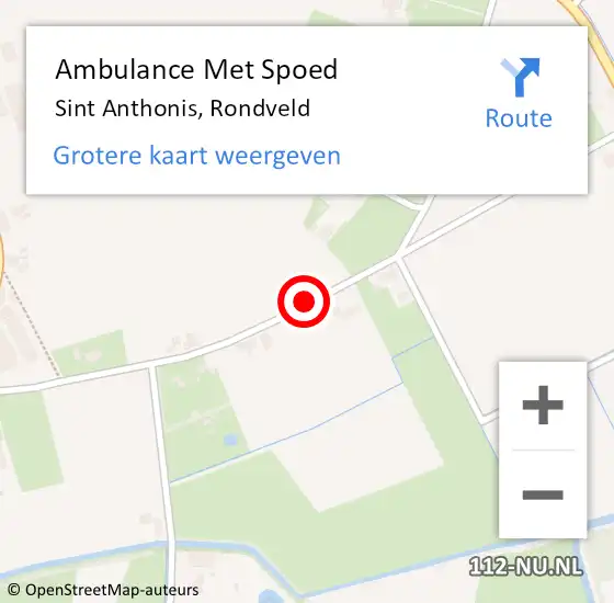 Locatie op kaart van de 112 melding: Ambulance Met Spoed Naar Sint Anthonis, Rondveld op 20 september 2016 15:00