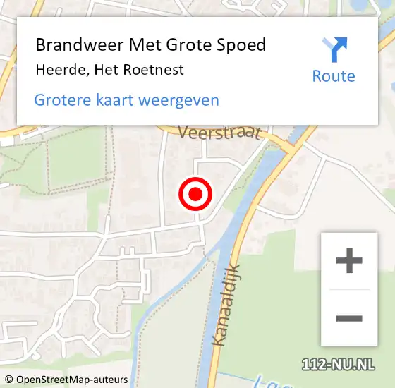 Locatie op kaart van de 112 melding: Brandweer Met Grote Spoed Naar Heerde, Het Roetnest op 20 september 2016 15:18