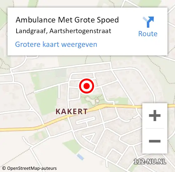 Locatie op kaart van de 112 melding: Ambulance Met Grote Spoed Naar Landgraaf, Aartshertogenstraat op 27 december 2013 22:37