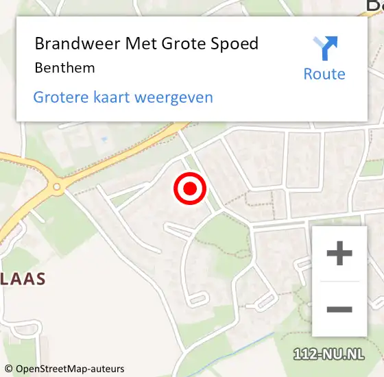 Locatie op kaart van de 112 melding: Brandweer Met Grote Spoed Naar Benthem op 20 september 2016 22:56