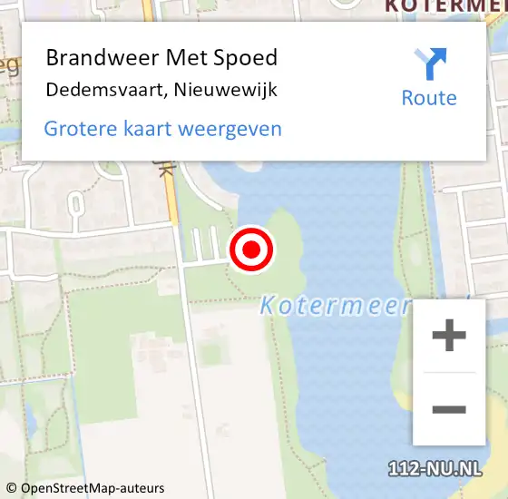 Locatie op kaart van de 112 melding: Brandweer Met Spoed Naar Dedemsvaart, Nieuwewijk op 21 september 2016 01:54