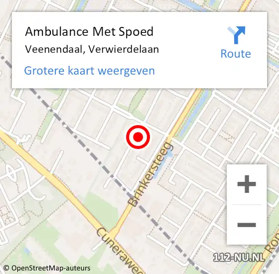 Locatie op kaart van de 112 melding: Ambulance Met Spoed Naar Veenendaal, Verwierdelaan op 27 december 2013 23:49