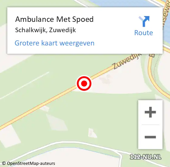 Locatie op kaart van de 112 melding: Ambulance Met Spoed Naar Schalkwijk, Zuwedijk op 21 september 2016 16:05