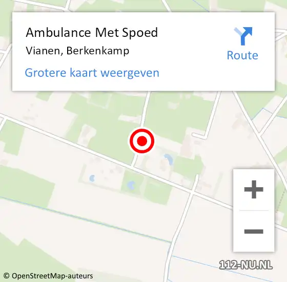 Locatie op kaart van de 112 melding: Ambulance Met Spoed Naar Vianen, Berkenkamp op 22 september 2016 15:49