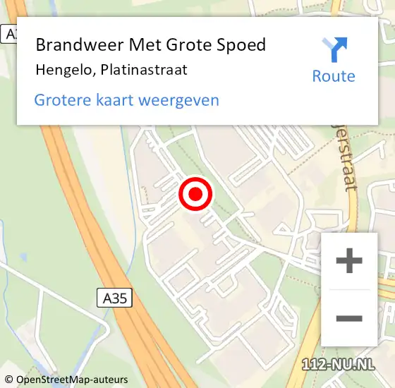 Locatie op kaart van de 112 melding: Brandweer Met Grote Spoed Naar Hengelo Ov, Goudstraat op 23 september 2016 03:03