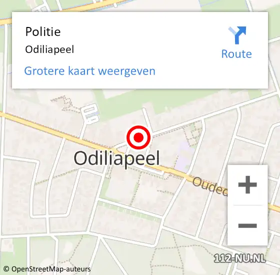 Locatie op kaart van de 112 melding: Politie Odiliapeel op 23 september 2016 14:49