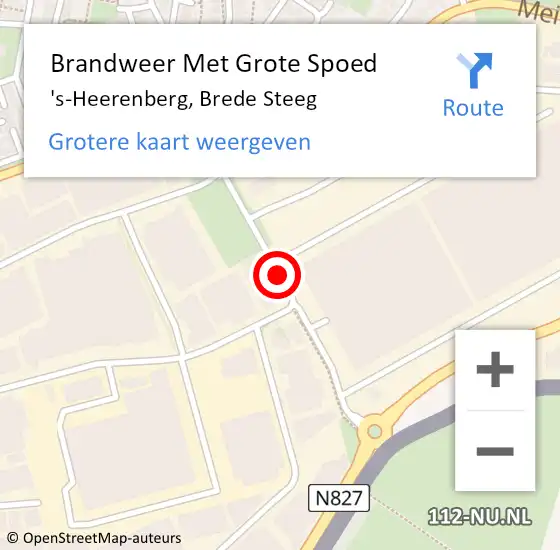 Locatie op kaart van de 112 melding: Brandweer Met Grote Spoed Naar 's-Heerenberg, Brede Steeg op 23 september 2016 16:16