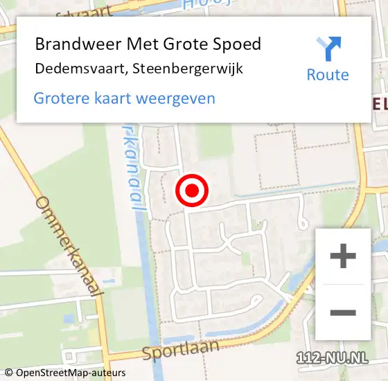 Locatie op kaart van de 112 melding: Brandweer Met Grote Spoed Naar Dedemsvaart, Steenbergerwijk op 23 september 2016 17:40