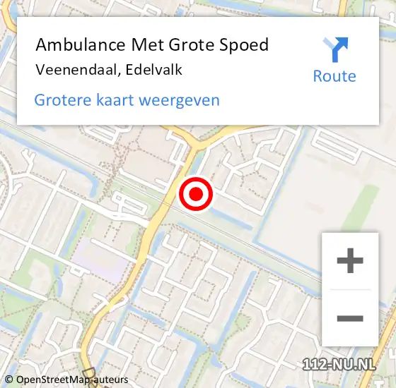 Locatie op kaart van de 112 melding: Ambulance Met Grote Spoed Naar Veenendaal, Edelvalk op 24 september 2016 04:05