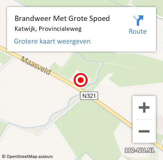 Locatie op kaart van de 112 melding: Brandweer Met Grote Spoed Naar Katwijk, Provincialeweg op 24 september 2016 23:45