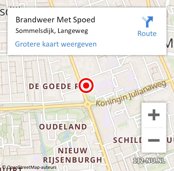 Locatie op kaart van de 112 melding: Brandweer Met Spoed Naar Sommelsdijk, Langeweg op 25 september 2016 04:45