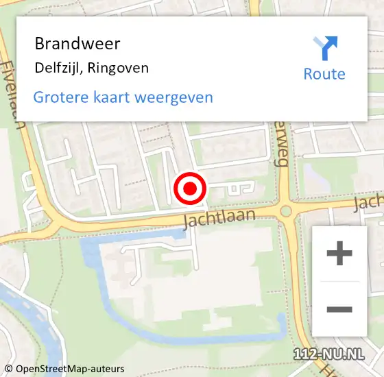 Locatie op kaart van de 112 melding: Brandweer Delfzijl, Ringoven op 28 december 2013 16:26