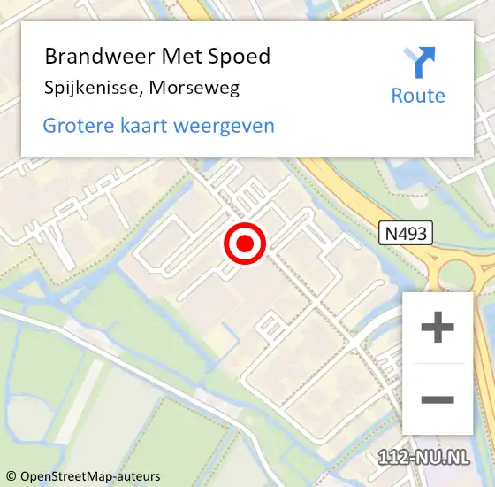 Locatie op kaart van de 112 melding: Brandweer Met Spoed Naar Spijkenisse, Morseweg op 27 september 2016 10:00