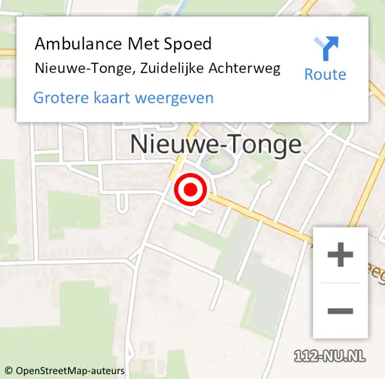 Locatie op kaart van de 112 melding: Ambulance Met Spoed Naar Nieuwe-Tonge, Zuidelijke Achterweg op 27 september 2016 12:47