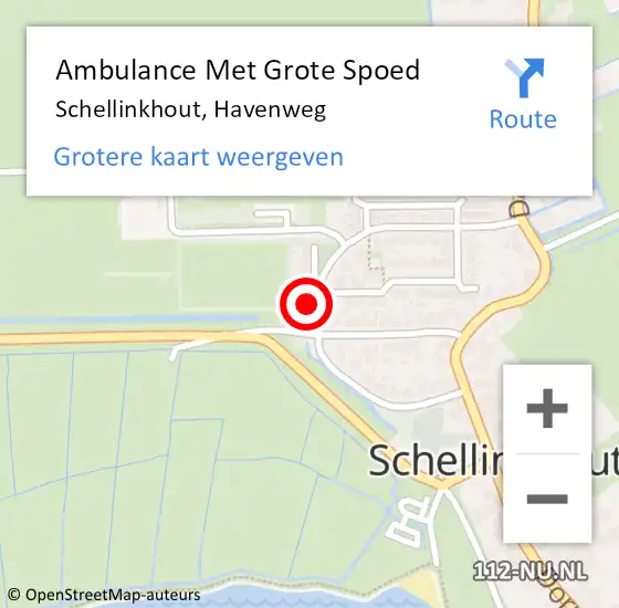 Locatie op kaart van de 112 melding: Ambulance Met Grote Spoed Naar Schellinkhout, Havenweg op 27 september 2016 13:55