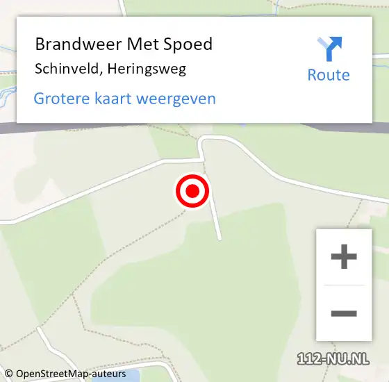 Locatie op kaart van de 112 melding: Brandweer Met Spoed Naar Schinveld, Heringsweg op 27 september 2016 20:14