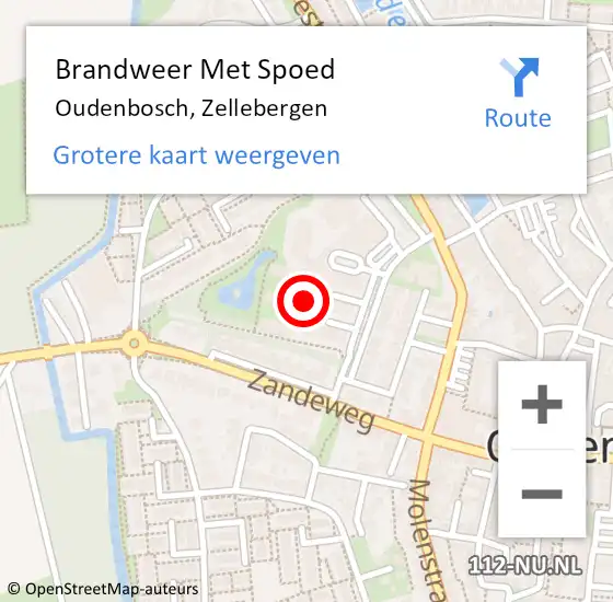 Locatie op kaart van de 112 melding: Brandweer Met Spoed Naar Oudenbosch, Zellebergen op 28 december 2013 18:46