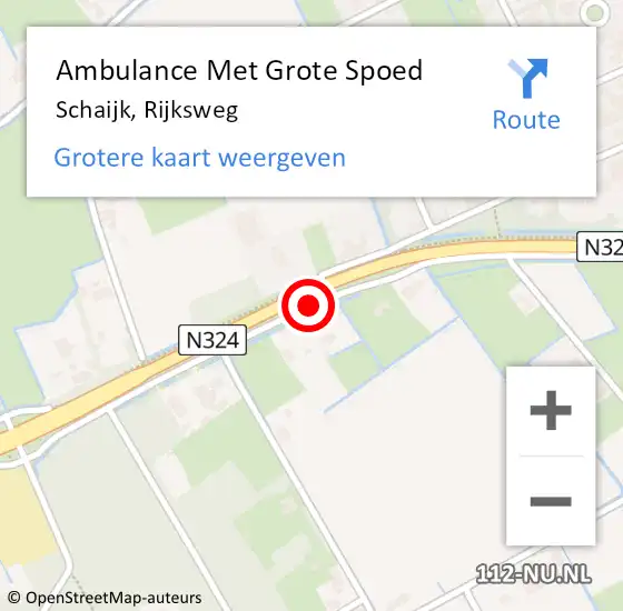 Locatie op kaart van de 112 melding: Ambulance Met Grote Spoed Naar Schaijk, Rijksweg op 28 september 2016 09:50