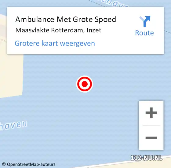 Locatie op kaart van de 112 melding: Ambulance Met Grote Spoed Naar Maasvlakte Rotterdam, Inzet op 28 september 2016 11:49