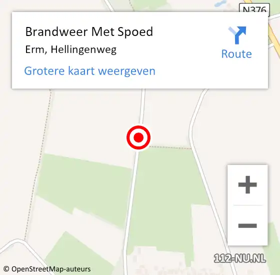 Locatie op kaart van de 112 melding: Brandweer Met Spoed Naar Erm, Hellingenweg op 29 september 2016 17:28