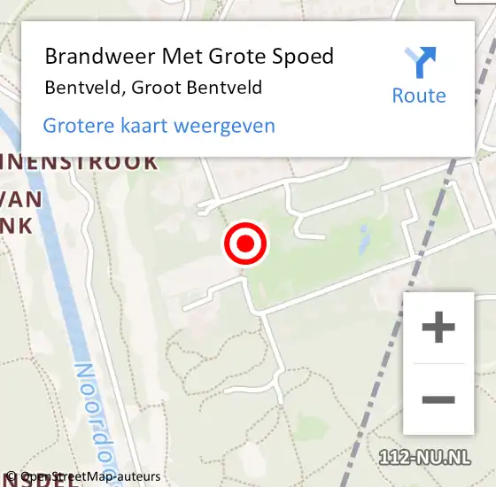 Locatie op kaart van de 112 melding: Brandweer Met Grote Spoed Naar Bentveld, Groot Bentveld op 30 september 2016 17:00