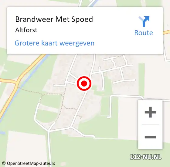 Locatie op kaart van de 112 melding: Brandweer Met Spoed Naar Altforst op 30 september 2016 19:10