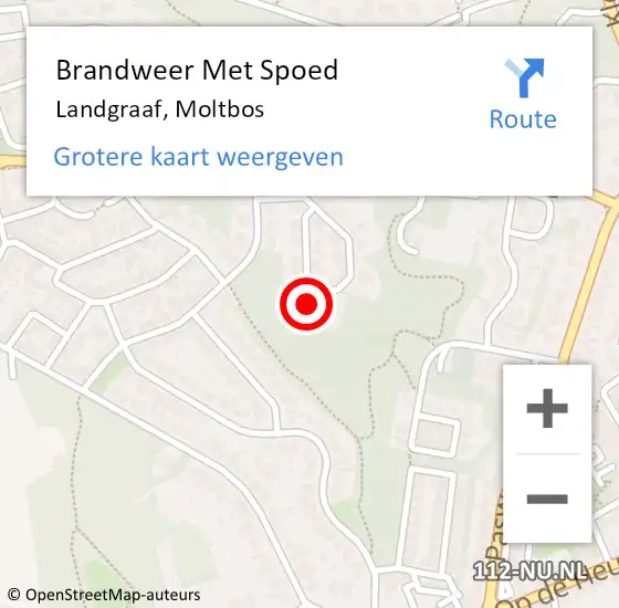 Locatie op kaart van de 112 melding: Brandweer Met Spoed Naar Landgraaf, Moltbos op 1 oktober 2016 11:54