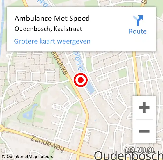 Locatie op kaart van de 112 melding: Ambulance Met Spoed Naar Oudenbosch, Kaaistraat op 2 oktober 2016 00:24