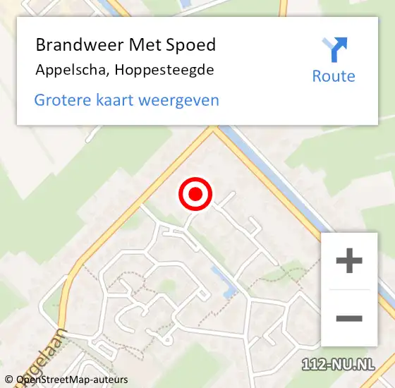 Locatie op kaart van de 112 melding: Brandweer Met Spoed Naar Appelscha, Hoppesteegde op 2 oktober 2016 12:22