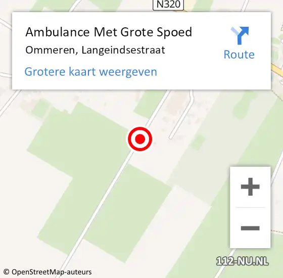 Locatie op kaart van de 112 melding: Ambulance Met Grote Spoed Naar Ommeren, Langeindsestraat op 2 oktober 2016 16:16