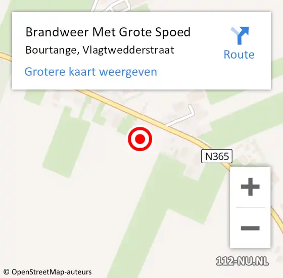 Locatie op kaart van de 112 melding: Brandweer Met Grote Spoed Naar Bourtange, Vlagtwedderstraat op 2 oktober 2016 20:29