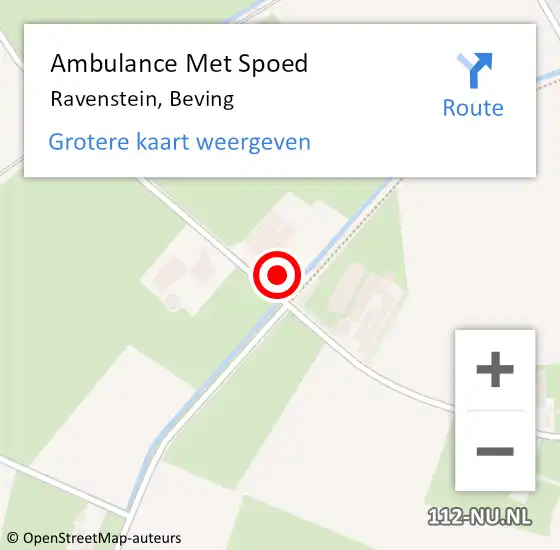 Locatie op kaart van de 112 melding: Ambulance Met Spoed Naar Ravenstein, Beving op 3 oktober 2016 10:51