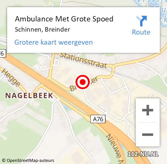 Locatie op kaart van de 112 melding: Ambulance Met Grote Spoed Naar Schinnen, Breinder op 29 december 2013 12:03