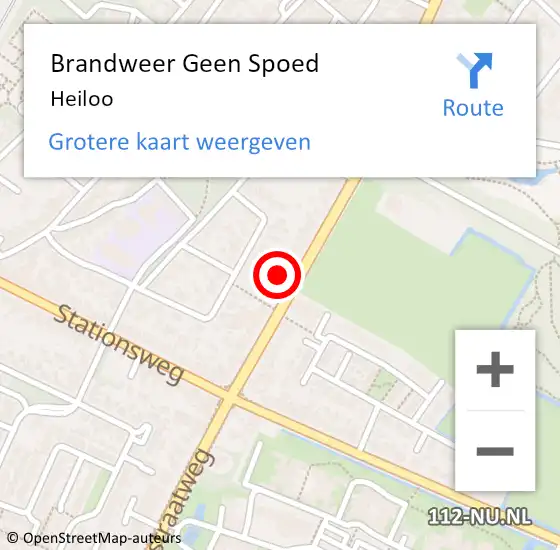 Locatie op kaart van de 112 melding: Brandweer Geen Spoed Naar Heiloo op 3 oktober 2016 21:10