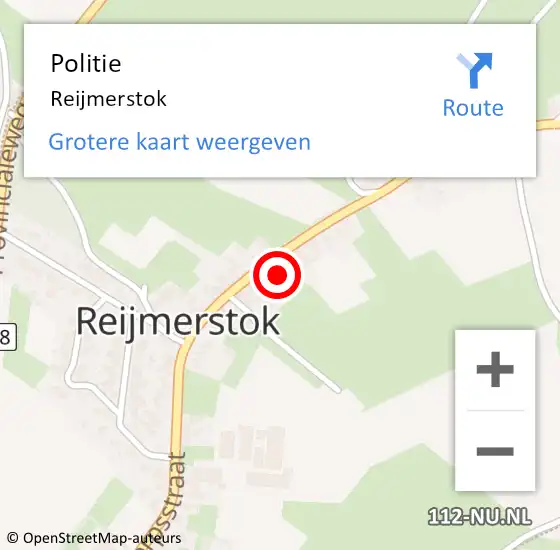 Locatie op kaart van de 112 melding: Politie Reijmerstok op 4 oktober 2016 07:28