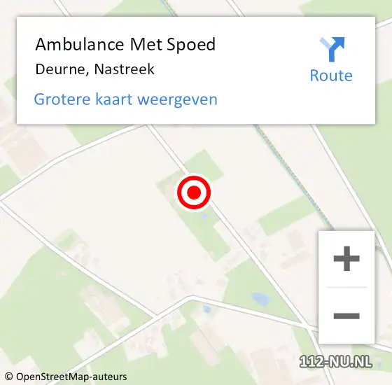 Locatie op kaart van de 112 melding: Ambulance Met Spoed Naar Deurne, Nastreek op 4 oktober 2016 13:26