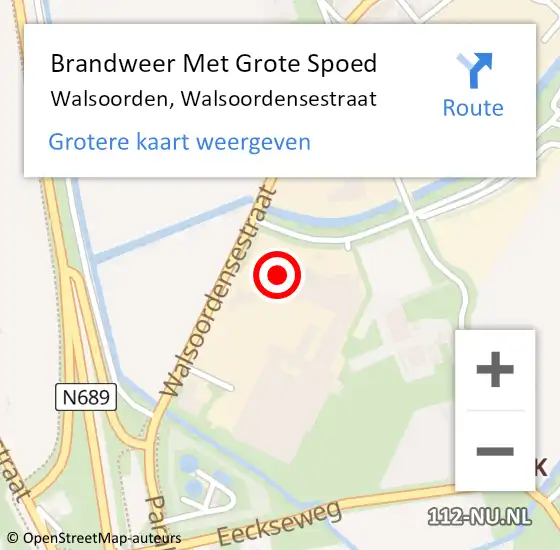 Locatie op kaart van de 112 melding: Brandweer Met Grote Spoed Naar Walsoorden, Walsoordensestraat op 5 oktober 2016 04:00