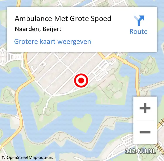 Locatie op kaart van de 112 melding: Ambulance Met Grote Spoed Naar Naarden, Beijert op 29 december 2013 17:10