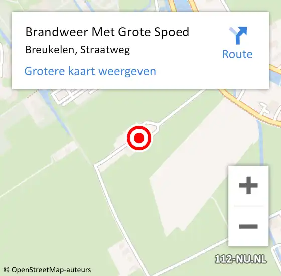 Locatie op kaart van de 112 melding: Brandweer Met Grote Spoed Naar Breukelen, Straatweg op 6 oktober 2016 08:53