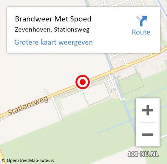 Locatie op kaart van de 112 melding: Brandweer Met Spoed Naar Zevenhoven, Stationsweg op 29 december 2013 18:21