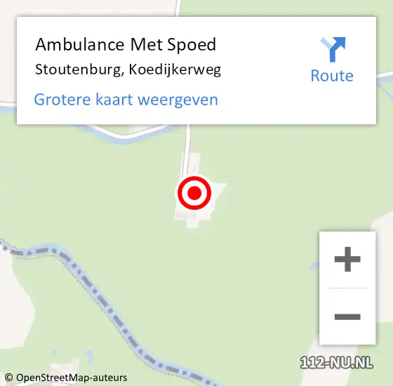 Locatie op kaart van de 112 melding: Ambulance Met Spoed Naar Stoutenburg, Koedijkerweg op 6 oktober 2016 18:30