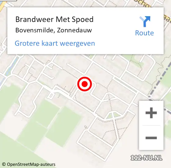 Locatie op kaart van de 112 melding: Brandweer Met Spoed Naar Bovensmilde, Zonnedauw op 6 oktober 2016 21:31