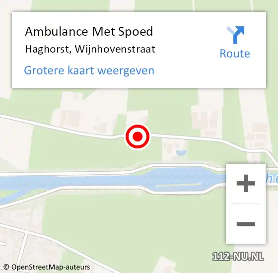 Locatie op kaart van de 112 melding: Ambulance Met Spoed Naar Haghorst, Wijnhovenstraat op 8 oktober 2016 12:41