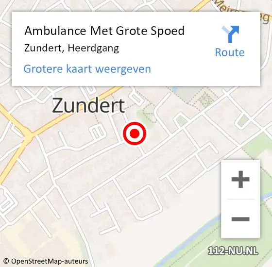 Locatie op kaart van de 112 melding: Ambulance Met Grote Spoed Naar Zundert, Heerdgang op 8 oktober 2016 19:20