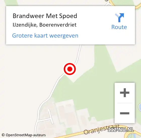 Locatie op kaart van de 112 melding: Brandweer Met Spoed Naar IJzendijke, Boerenverdriet op 8 oktober 2016 19:29