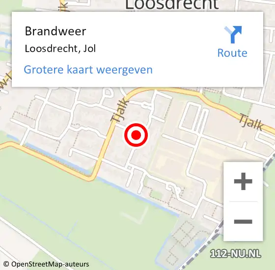 Locatie op kaart van de 112 melding: Brandweer Loosdrecht, Jol op 11 oktober 2016 14:48